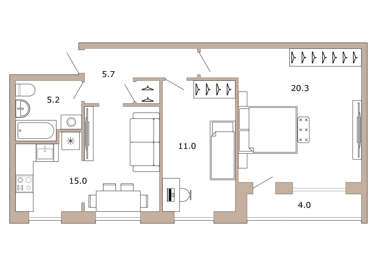 Продаю трехкомнатную квартиру 57,7м² просп. Ветеранов, 151К2,  Санкт-Петербург, м. Проспект Ветеранов - база ЦИАН, объявление 303349127