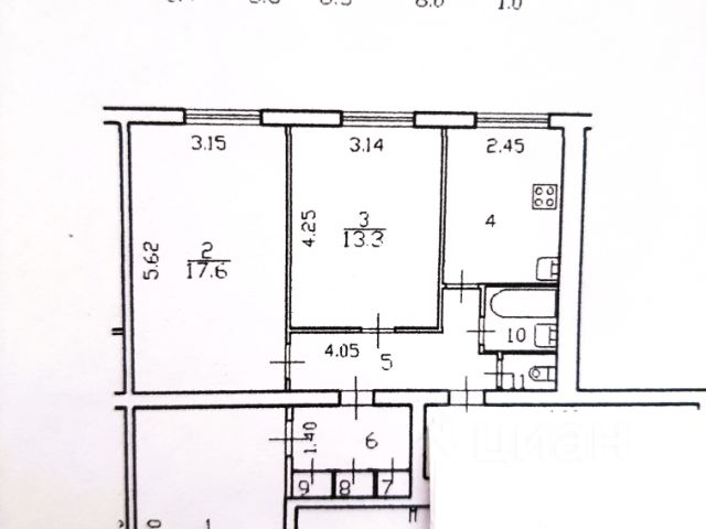 3-комн., 71,2 м², 1/9 этаж