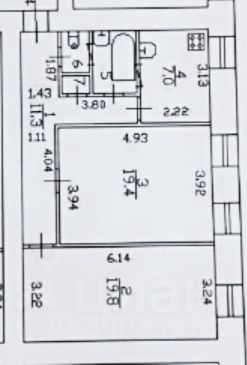 2-комн.кв., 62 м², этаж 2