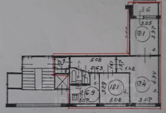 3-комн.кв., 59 м², этаж 7