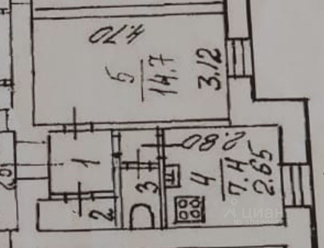 Продажа однокомнатной квартиры 29м² Среднеохтинский просп., 11,  Санкт-Петербург, м. Новочеркасская - база ЦИАН, объявление 304006243