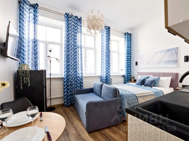 Апартаменты-студия, 21,3 м², 1/5 этаж