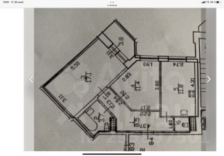 2-комн.кв., 54 м², этаж 11