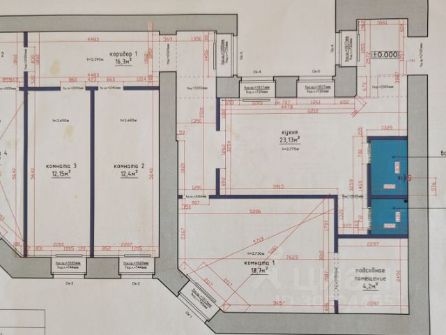 4-комн., 105,4 м², 5/5 этаж
