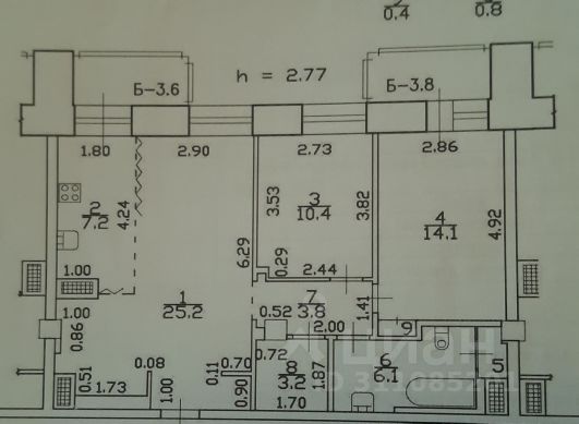 3-комн., 72 м², 16/26 этаж