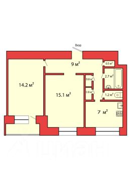 2-комн.кв., 51 м², этаж 8