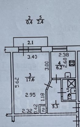 1-комн.кв., 32 м², этаж 4