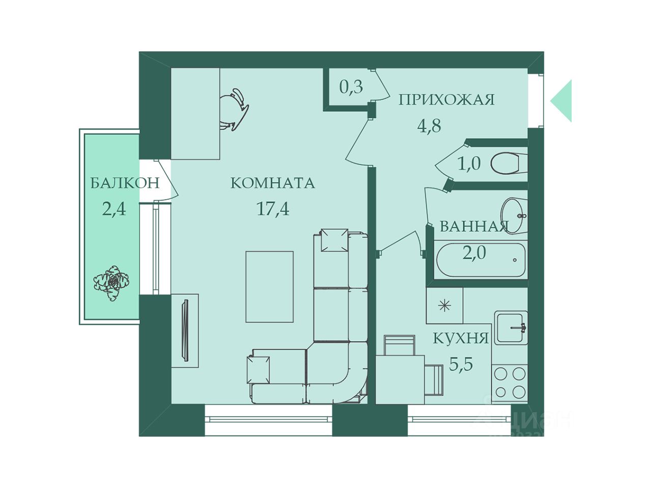 Купить квартиру на улице Партизана Германа в Санкт-Петербурге, продажа  квартир во вторичке и первичке на Циан. Найдено 65 объявлений