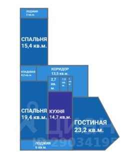 3-комн.кв., 94 м², этаж 11