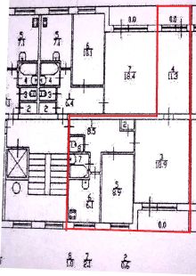 3-комн.кв., 57 м², этаж 6