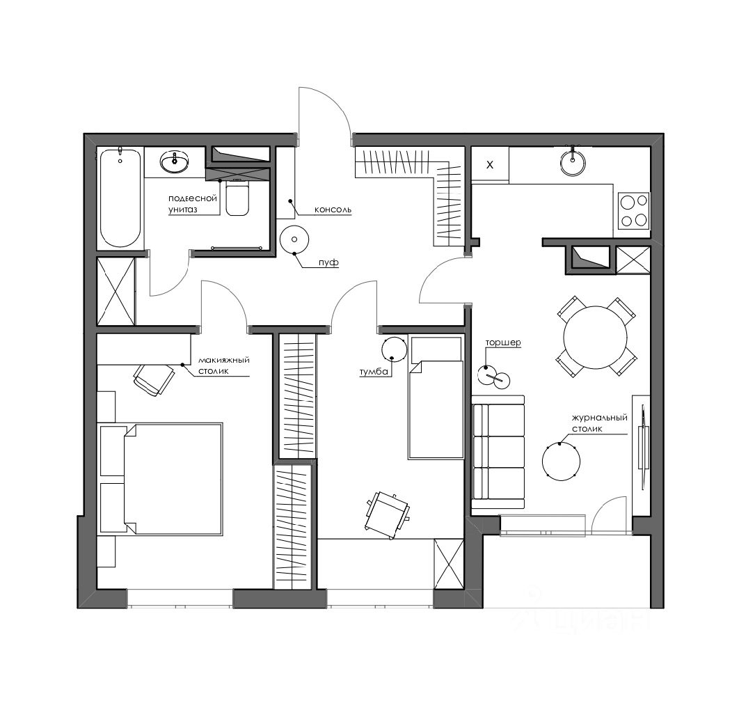 Продается2-комн.квартира,55,6м²