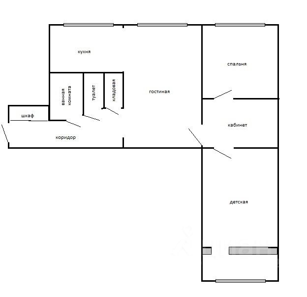 Продается3-комн.квартира,61м²