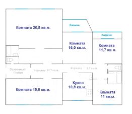 5-комн.кв., 127 м², этаж 9