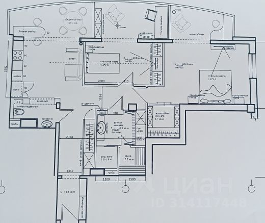 2-комн., 100 м², 13/20 этаж
