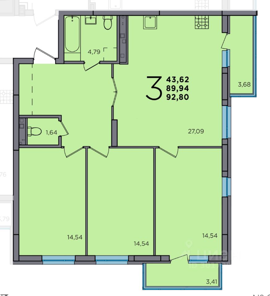 Купить 3-комнатную квартиру 90 кв.м. в Саранске, продажа 3-комнатных  квартир 90 м2. Найдено 20 объявлений.