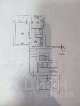 1-комн.кв., 37 м², этаж 1