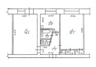 2-комн.кв., 43 м², этаж 5