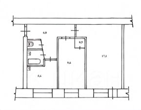 2-комн.кв., 42 м², этаж 2