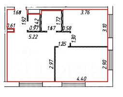 2-комн.кв., 49 м², этаж 9