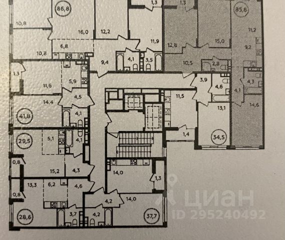 4-комн., 85,8 м², 15/16 этаж