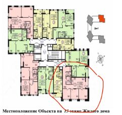 3-комн.кв., 66 м², этаж 13