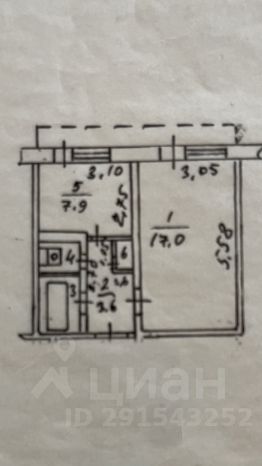 1-комн.кв., 35 м², этаж 2