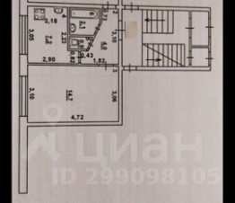 2-комн.кв., 44 м², этаж 1