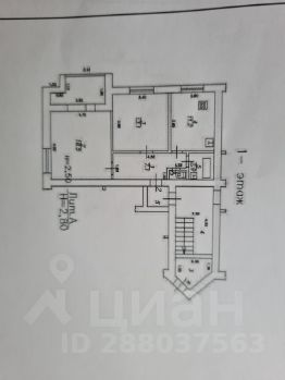 2-комн.кв., 58 м², этаж 1