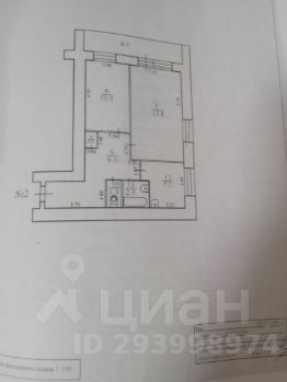 2-комн.кв., 53 м², этаж 1