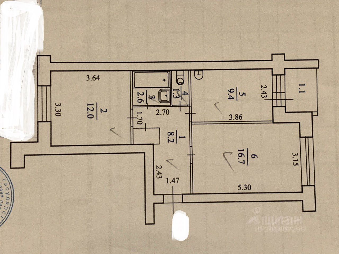 Продаю двухкомнатную квартиру 52,4м² просп. Степана Разина, 55, Тольятти,  Самарская область - база ЦИАН, объявление 303664121