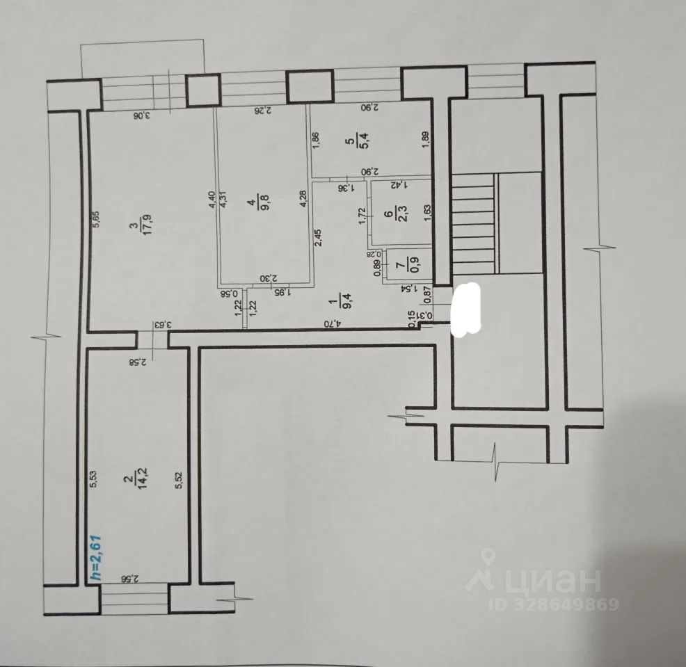 Комната 3-комн. 60.7 м² в с. Томичи — фото 8 из 8