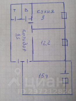 2-комн.кв., 52 м², этаж 4