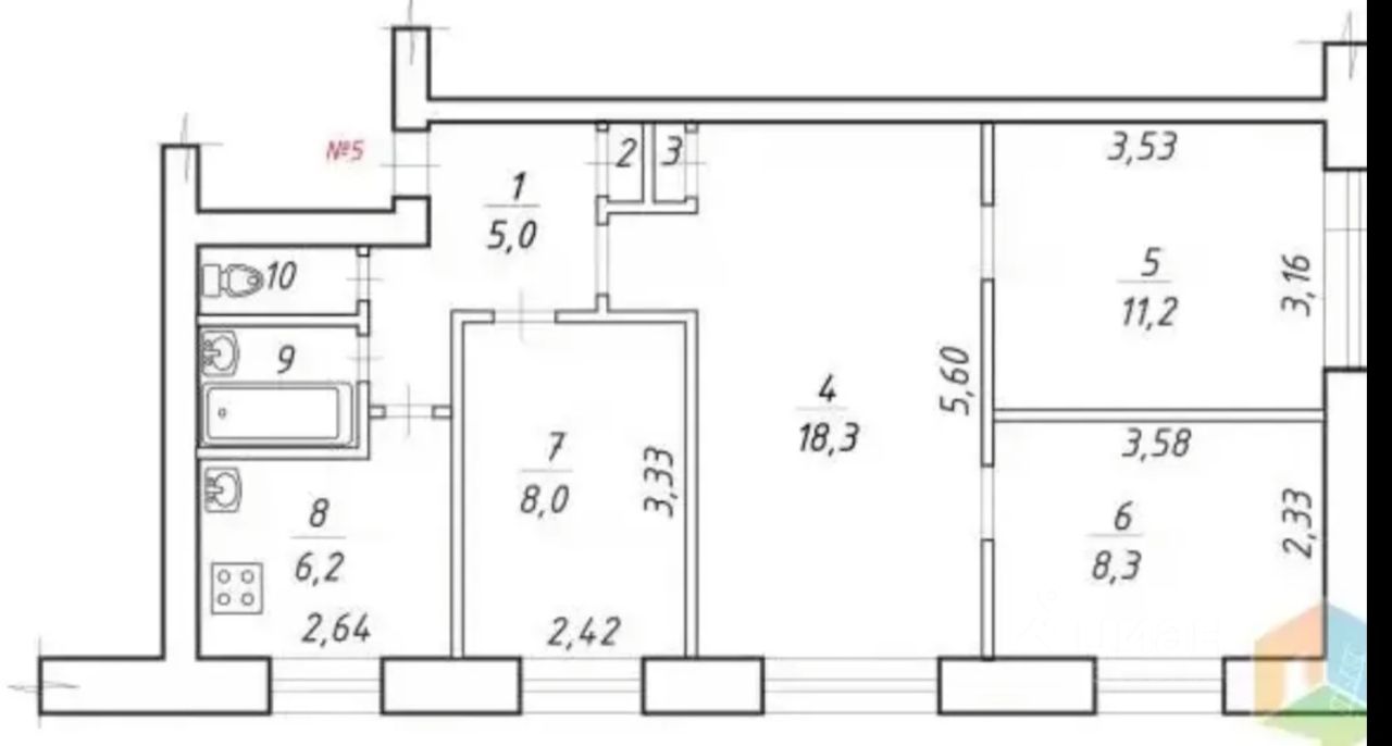 Купить 4-комнатную квартиру на улице Ложевая в городе Тула, продажа  четырехкомнатных квартир во вторичке и первичке на Циан. Найдено 2  объявления