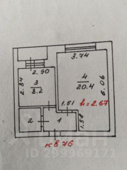 1-комн.кв., 37 м², этаж 6