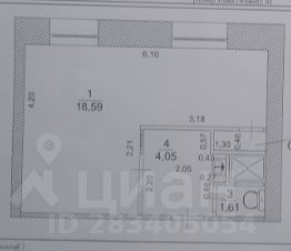 1-комн.кв., 25 м², этаж 2