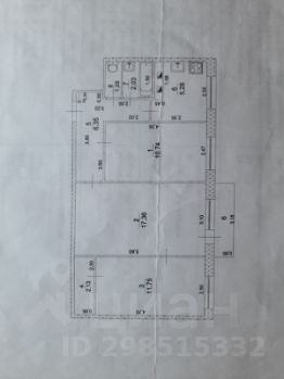 3-комн.кв., 57 м², этаж 4