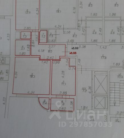 2-комн., 58 м², 9/19 этаж