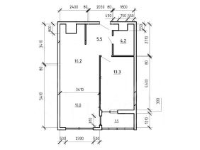 2-комн.кв., 53 м², этаж 15