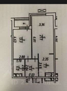 2-комн.кв., 51 м², этаж 17