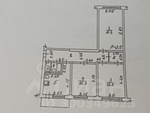 3-комн.кв., 70 м², этаж 3