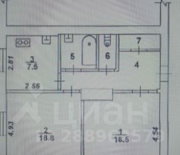 2-комн.кв., 59 м², этаж 4