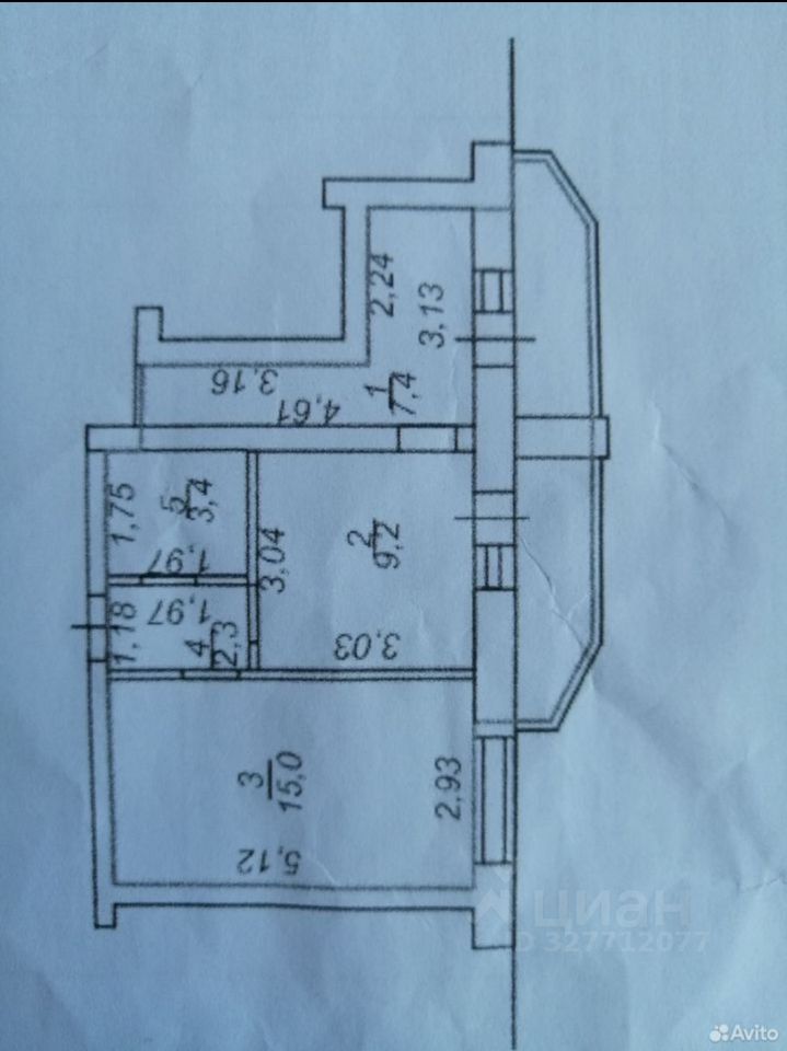 2-к кв. Воронежская область, Воронеж ул. Сельская, 2/1 (42.0 м²)