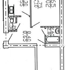 2-комн.кв., 54 м², этаж 4