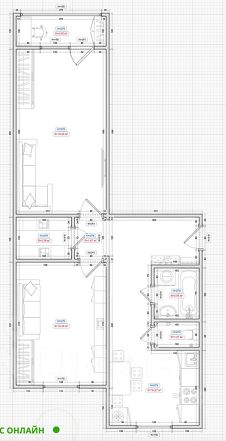 2-комн.кв., 55 м², этаж 10