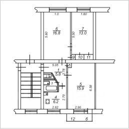 3-комн.кв., 63 м², этаж 5