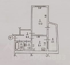 1-комн.кв., 46 м², этаж 4