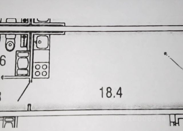 Студия, 22,6 м², 4/12 этаж
