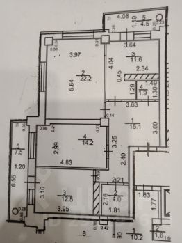 3-комн.кв., 81 м², этаж 7