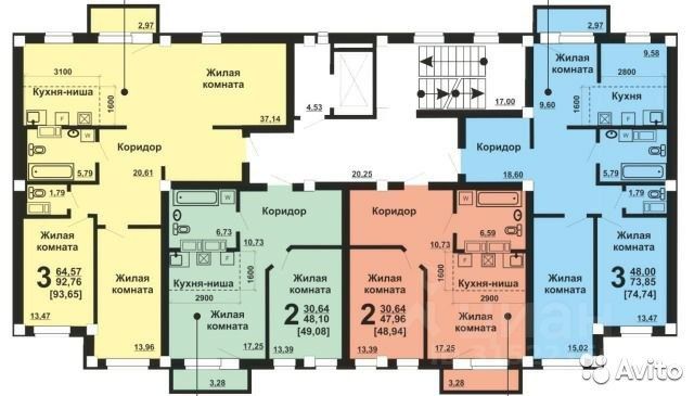 1-комн., 48 м², 4/5 этаж