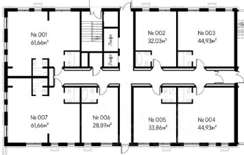 кв. своб. план., 45 м², этаж 3